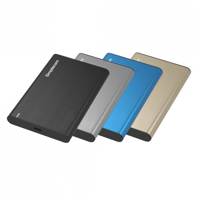 Simplecom SE221 USB-C 2.5 SATA HDD/SSD Enclosure - Aluminium Black Simplecom