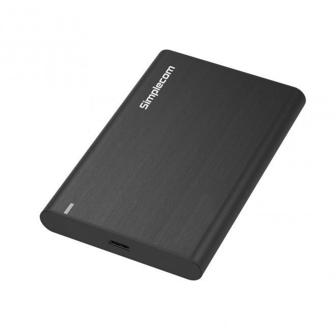Simplecom SE221 Aluminium 2.5'' SATA HDD/SSD to USB 3.1 Enclosure Black USB 3.1 Gen 1 support up to - SE221-BLACK