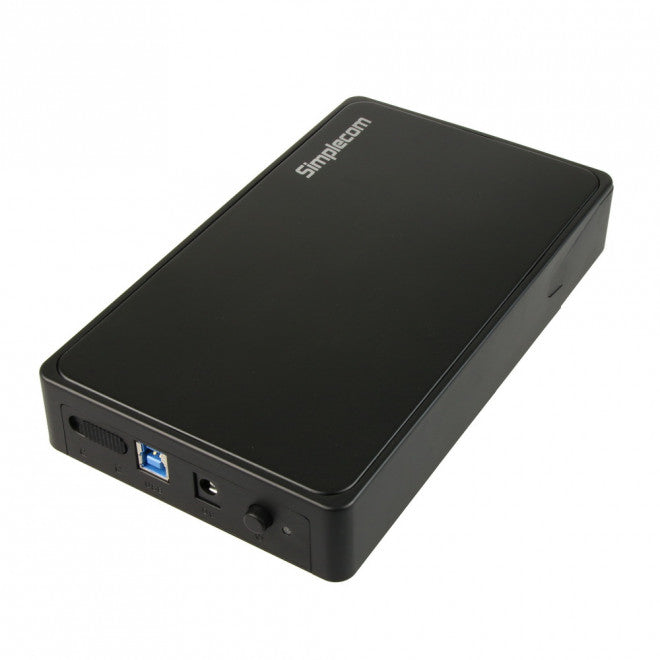 Simplecom SE325 Tool Free 3.5' SATA HDD to USB 3.0 Hard Drive Enclosure - Black Enclosure - Simplecom SE325-BLACK