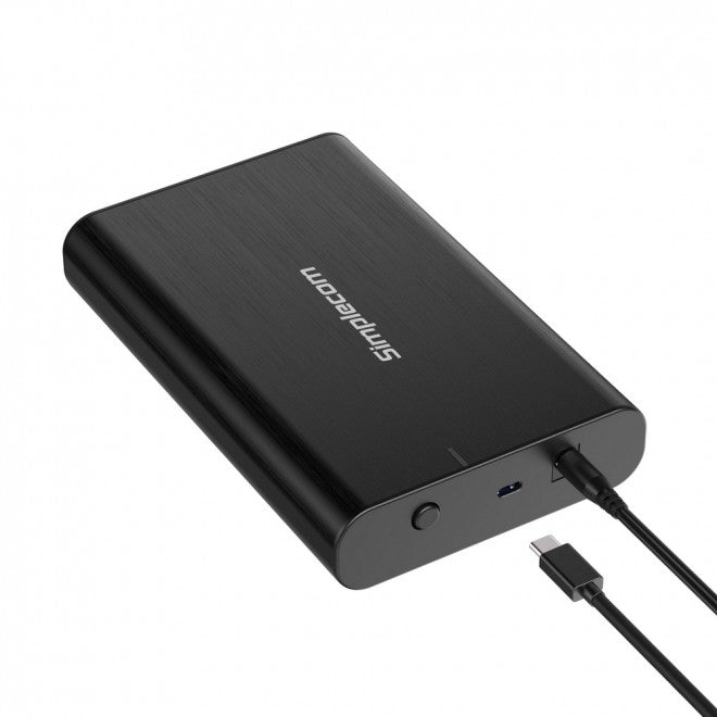 Simplecom SE331 USB-C 3.5 SATA External Hard Drive Enclosure 5Gbps Simplecom