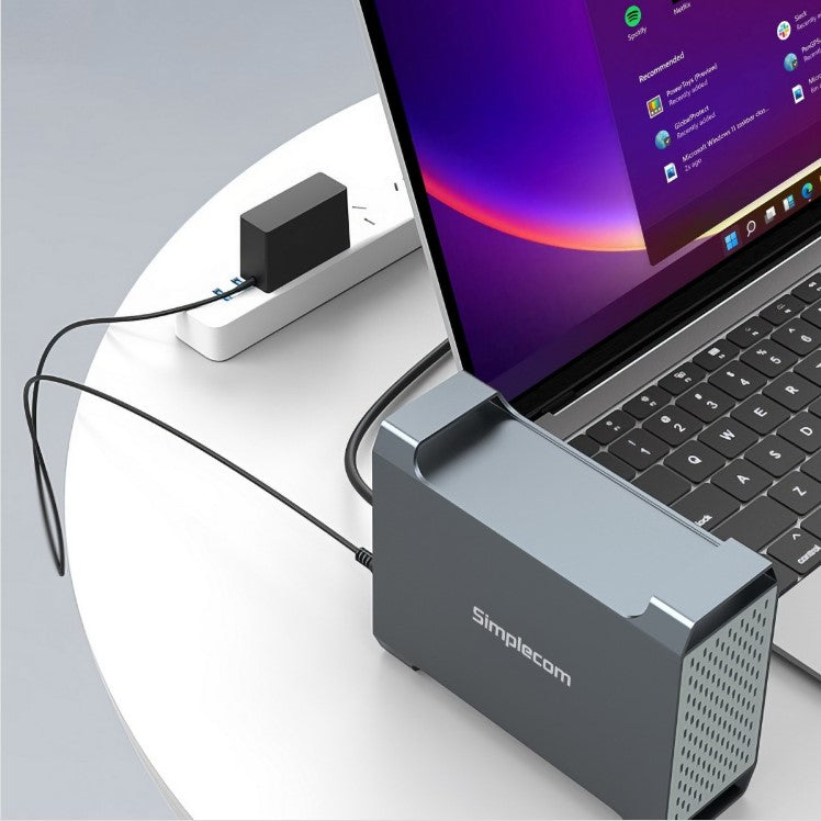 Simplecom SE482 USB-C Dual 3.5 HDD RAID Enclosure | External Storage Hub Simplecom