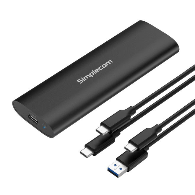 SE516 M.2 SSD Enclosure: Dual Protocol NVMe/SATA USB-C 10Gbps Simplecom