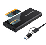 Simplecom NVMe / SATA M.2 SSD to USB-C Enclosure with SMART LED Screen USB 3.2 Gen 2 10Gbps - Simplecom SE530