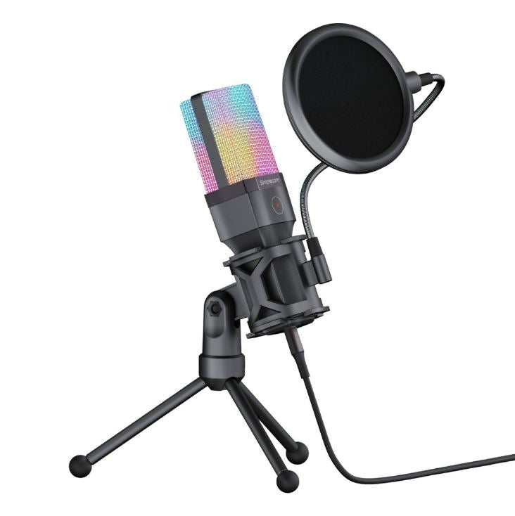 Simplecom UM650 USB Gaming & Podcast Microphone with RGB Lights Simplecom