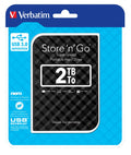 Verbatim Store 'n' Go 2TB USB 3.0 Portable Hard Drive - Black Verbatim