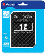 Verbatim Store'n'Go 1TB USB 3.0 Portable External Hard Drive - Black Verbatim