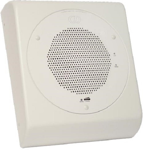 White CyberData VoIP Ceiling Speaker Wall Mount Adapter