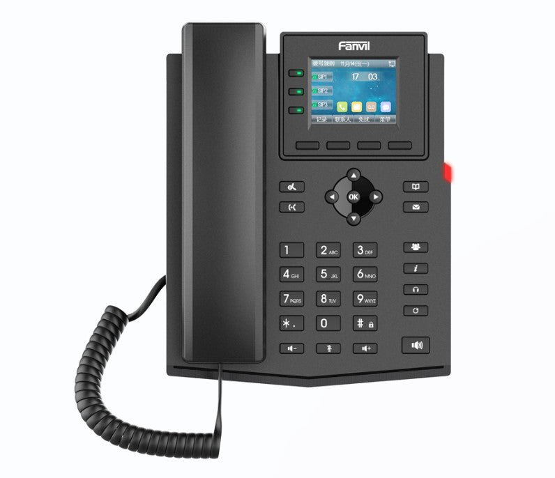 Fanvil X303-2 IP Phone | 2-Wire for Easy Office Phone Upgrade Fanvil