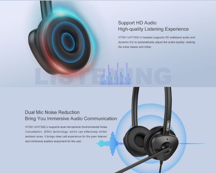 Fanvil HT30X USB Headset - Noise Cancelling & Comfortable for Work Fanvil