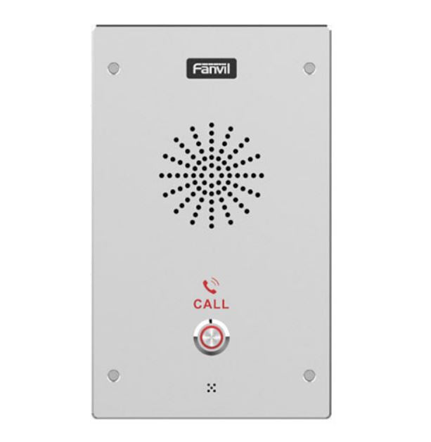 Fanvil i16S SIP intercom, IP65 IK10 outdoor intercom, HD audio, 3W speaker, PoE, multicast paging, r - I16S