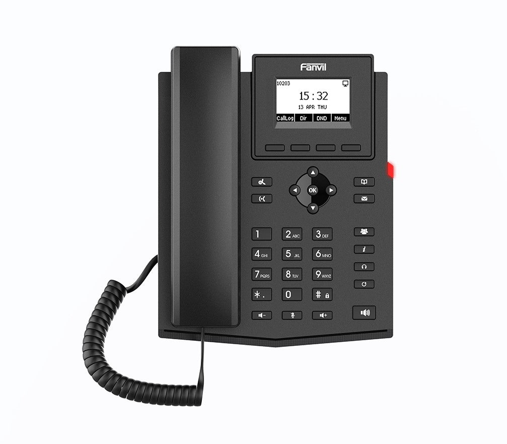 Fanvil X301P Entry Level IP Phone, 2.3' Dot-matrix screen, 10/100Mbps, PoE, Cost-Effective SIP Phone - X301P