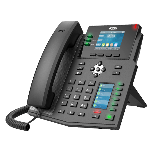Fanvil X4U Enterprise IP Phone - HD Audio, Dual Screens & PoE Fanvil