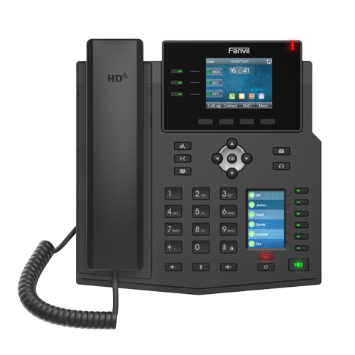 Fanvil X4U Enterprise IP Phone - HD Audio, Dual Screens & PoE Fanvil