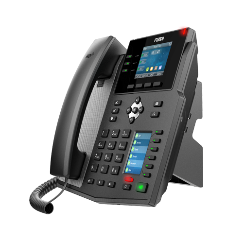 Fanvil X4U Enterprise IP Phone - HD Audio, Dual Screens & PoE Fanvil