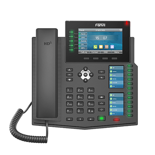 Fanvil X6U Enterprise IP Phone - HD Audio, Color Displays Fanvil