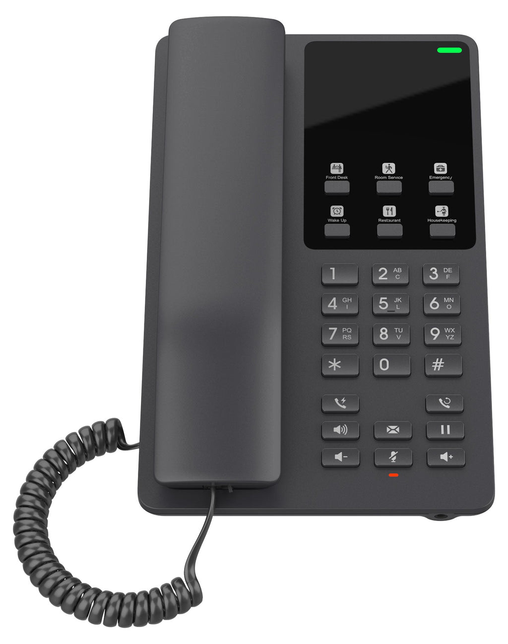 Grandstream GHP621 Black Desktop IP Hotel Phone for Guest Rooms Grandstream