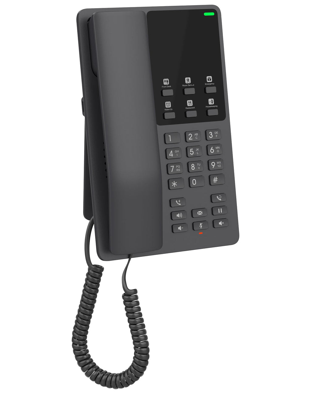Grandstream GHP621 Black Desktop IP Hotel Phone for Guest Rooms Grandstream