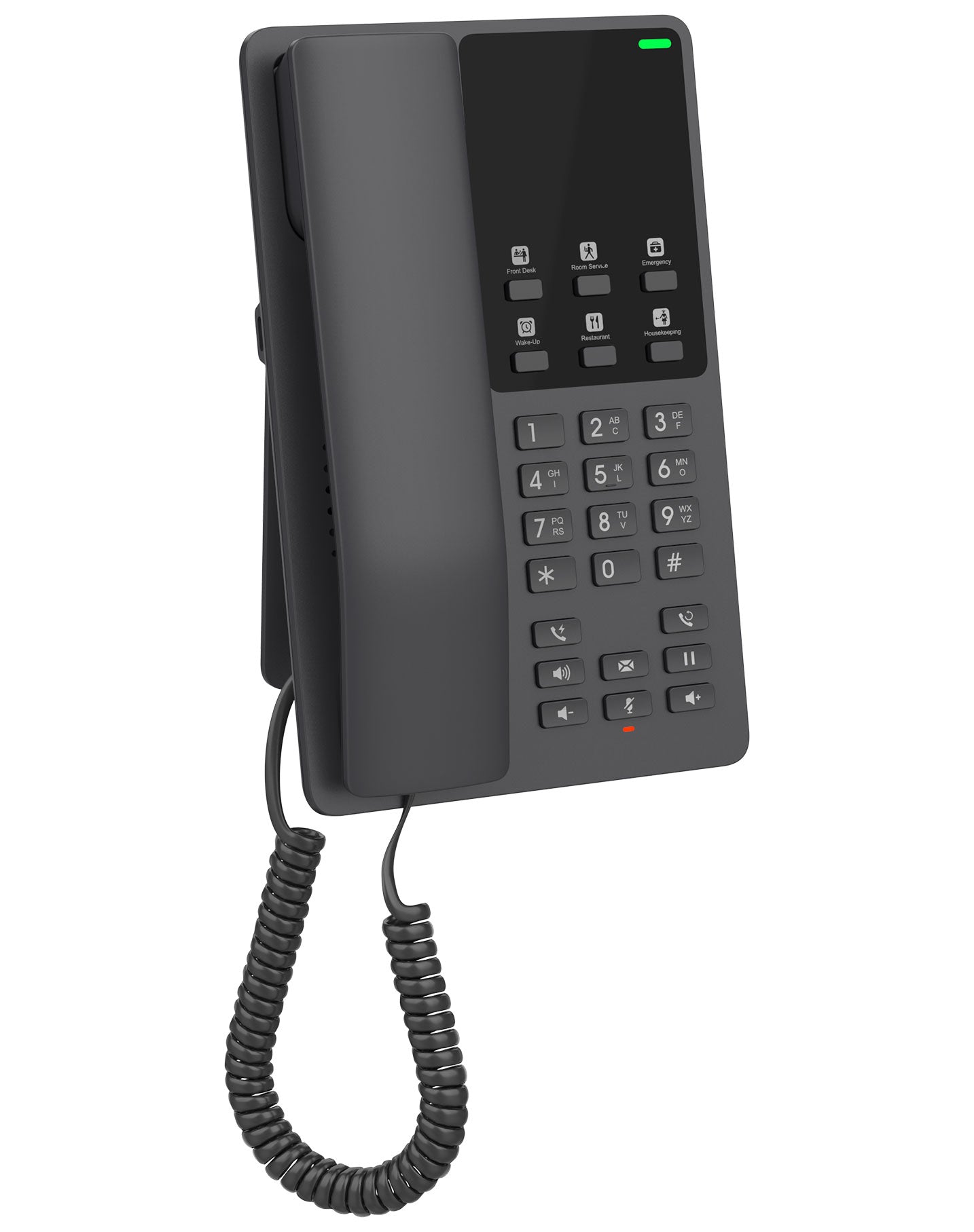 Grandstream GHP621 Black Desktop IP Hotel Phone for Guest Rooms Grandstream