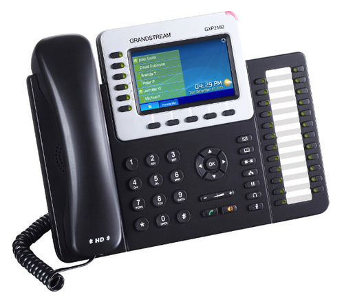 *LS Grandstream GXP2160 6 Line IP Phone, 6 SIP Accounts, 480x272 Colour LCD, Dual GbE, 5 program key - GXP2160