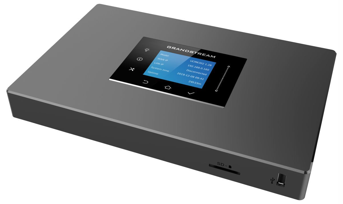 Grandstream UCM6301, IP PBX, 1 x FXO Port, 1 x FXS Port, Supports Up To 500 Extensions, 75 Concurren - UCM6301