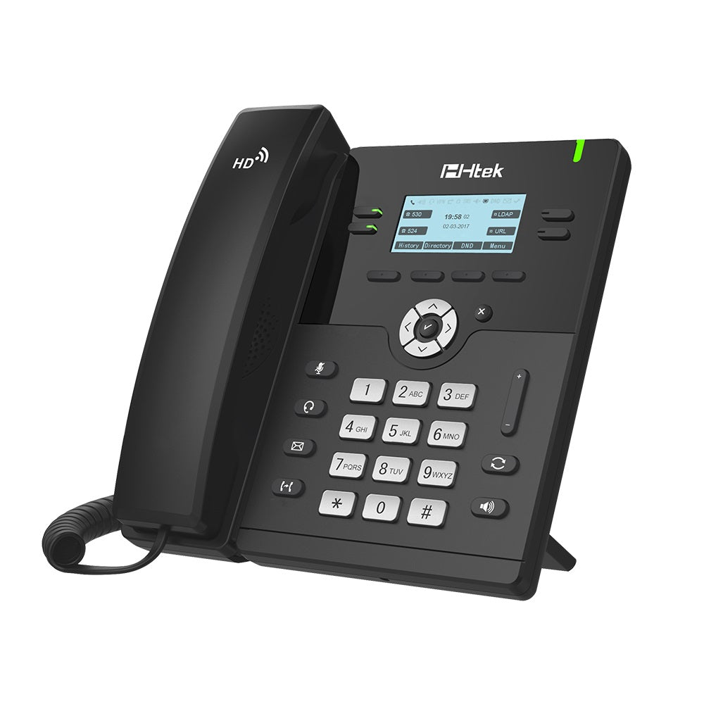Easy-to-Use HD VoIP Business Phone with Gigabit PoE & 4 Lines Htek