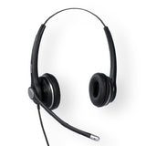 SNOM A100D Wideband Binaural Headset For Snom-D3xx/D7xx/7xx, 300° Frlexible Boom, Passive Noise Cancelling Mic