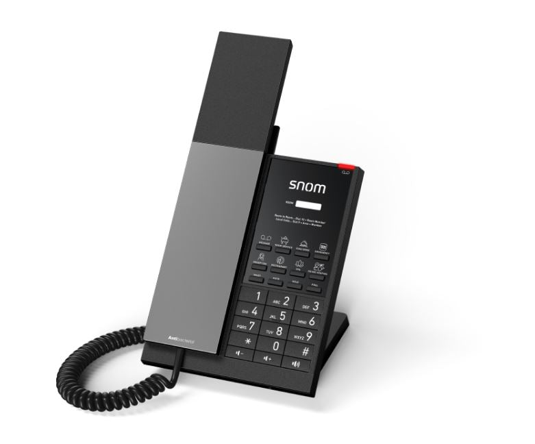 SNOM HD350W Hospitality Telephone, Antibacterial housing, Large LED call indicator, Power over Ethernet (PoE)