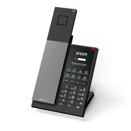 Snom HD351A – Analogue Cordless Guest Room Phone, Antibacterial housing, Customisable faceplate, HAC‑compatibl