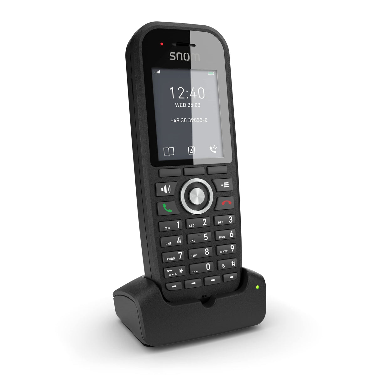 SNOM M30 IP DECT Handset, Multicell Compadible, Backlit Keyboard, Long Stangby Time, Hold or Forward, Black **