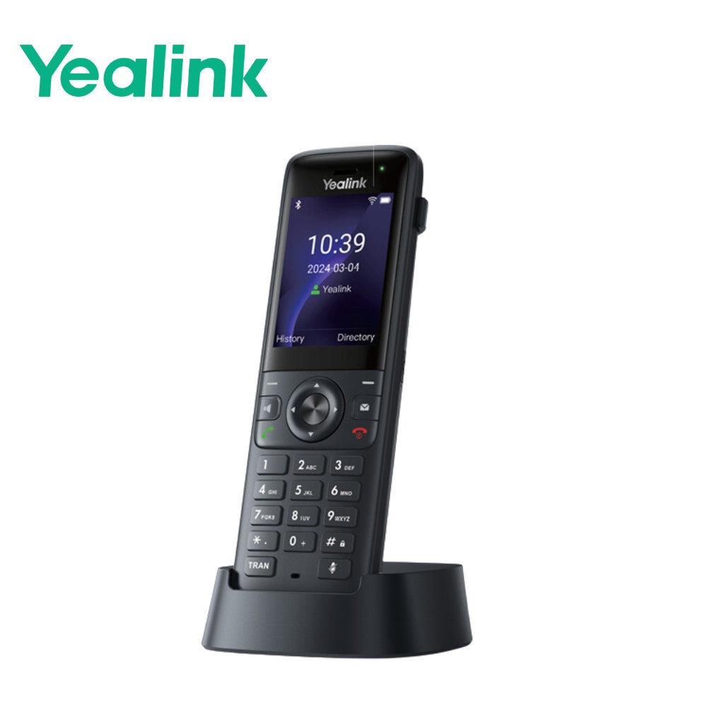 Yealink AX83H Handheld Wi-Fi IP Phone, Wi-Fi 6, Bluetooth, HD Audio, Smart Noise Cancellation, Quick - AX83H
