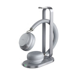 Yealink BH72 Bluetooth Wireless Stereo Headset, with Charging Stand, Grey, USB-A, Supports Wireless Charging