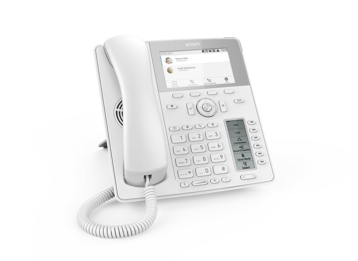SNOM D785 IP Phone White, High-resolution 4.3 Zoll TFT colour display, 24 freely programmable function keys, B