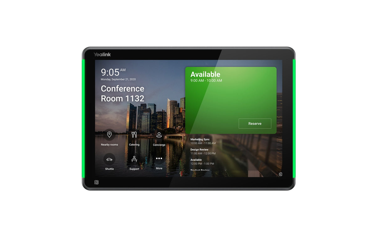 Yealink RoomPanel Plus E2- Black Android 13 OS Touch Screen Scheduler 10.1-inch multifunctional meet - ROOMPANEL-PLUS-E2