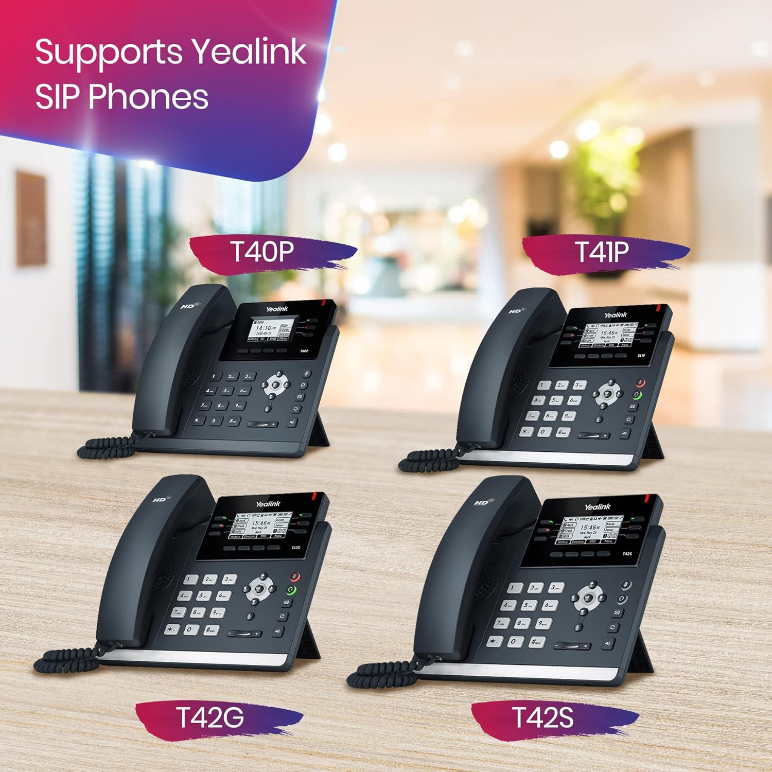 Yealink Phone Wall Mount Bracket for T40/T41/T42/T43 Series Yealink