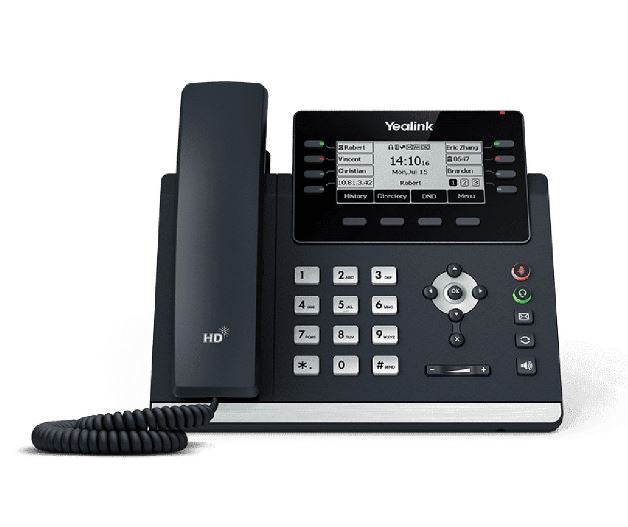 Yealink T43U 12-Line IP Phone - PoE, Dual USB, Wall Mountable 