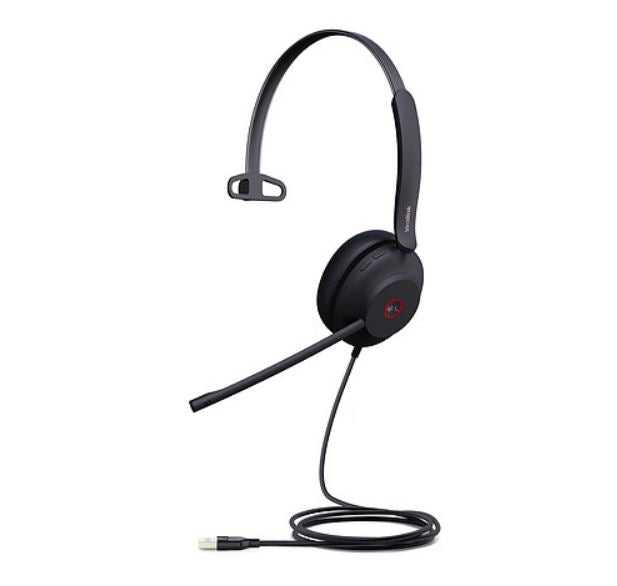 Yealink UH37 Teams Certified Mono USB-A Wired Headset for Calls Yealink