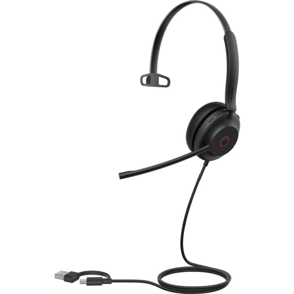 Yealink UH35 Mono USB Headset - Clear Calls, Noise-Cancelling Mic Yealink