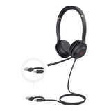 Yealink UH37 Single Ear USB Headset - Pro Noise Cancelling for Teams Yealink
