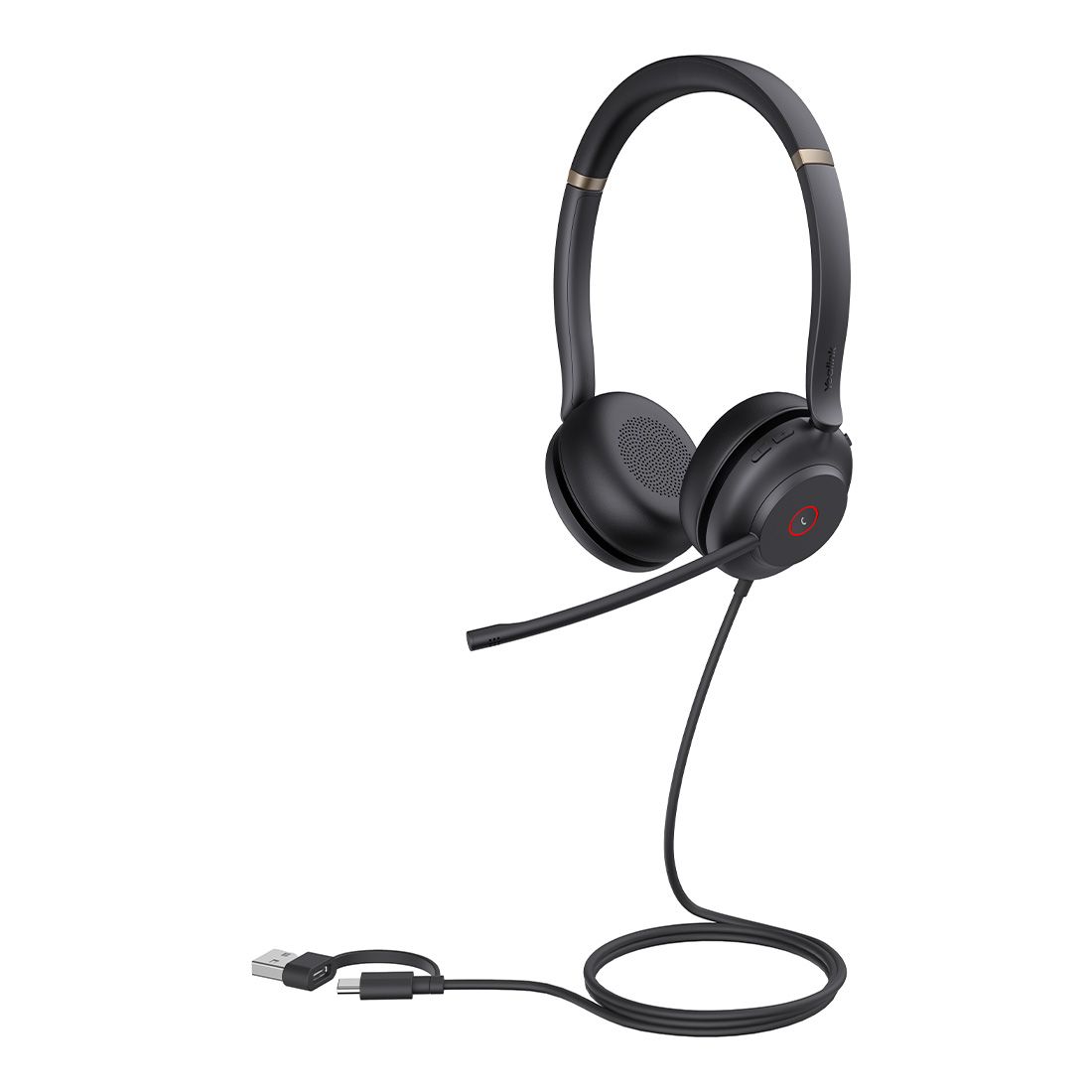 Yealink UH37 Single Ear USB Headset - Pro Noise Cancelling for Teams Yealink