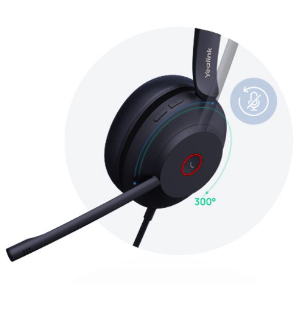 Yealink UH37 Wired USB Headset - Stereo Audio & Busylight for Work Yealink