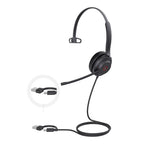 Yealink UH37 Mono USB-C/A Headset | Noise-Cancelling for Calls Yealink