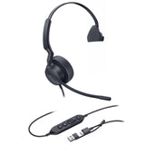 Yealink UH42 Mono Teams USB-C/A Microsoft Certified Teams USB Wired Headset, Noise-Canceling Microphone, Leath