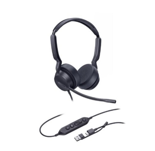 *LS Yealink UH42SE Dual UC USB-C/A, USB Wired Headset, Noise-Canceling Microphone, Leather Ear Cushions Contro