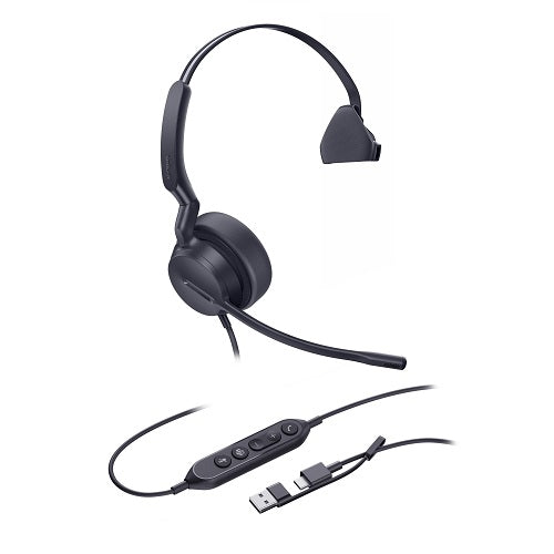 *LS Yealink UH42SE Mono Teams USB-C/A Microsoft Certified Teams USB Wired Headset, Noise-Canceling Microphone