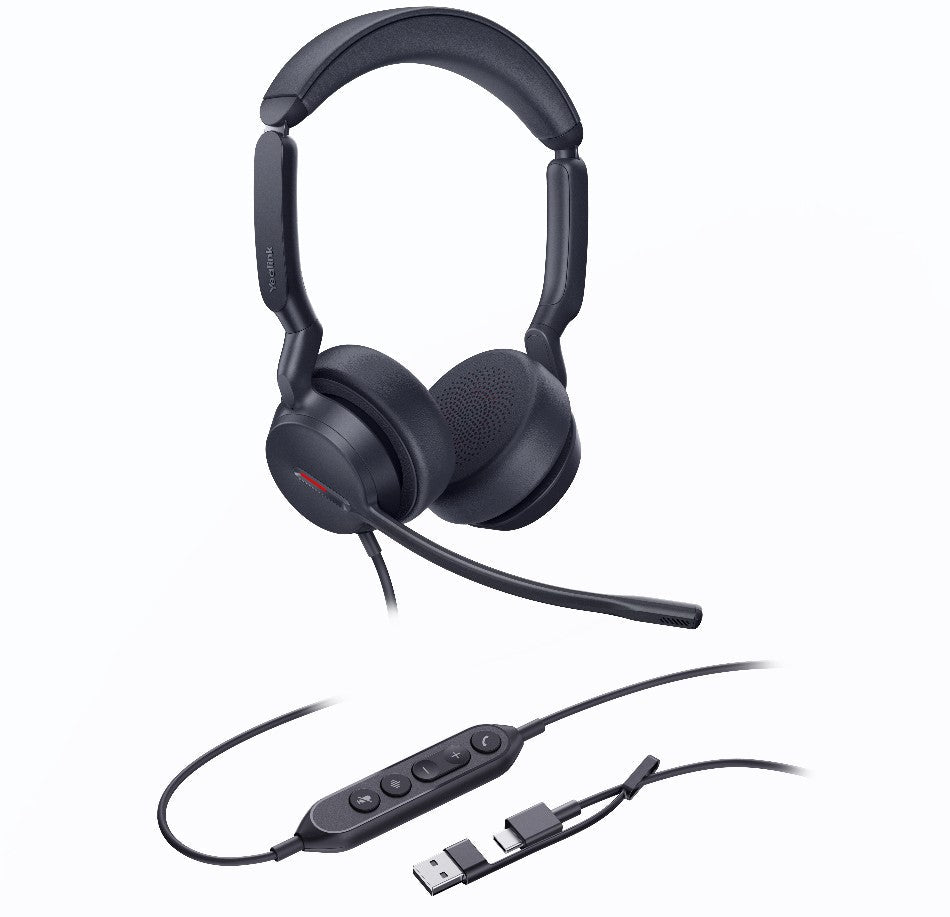 Yealink UH44 Dual UC Wired Headset | USB-C/A for Calls & Meetings Yealink