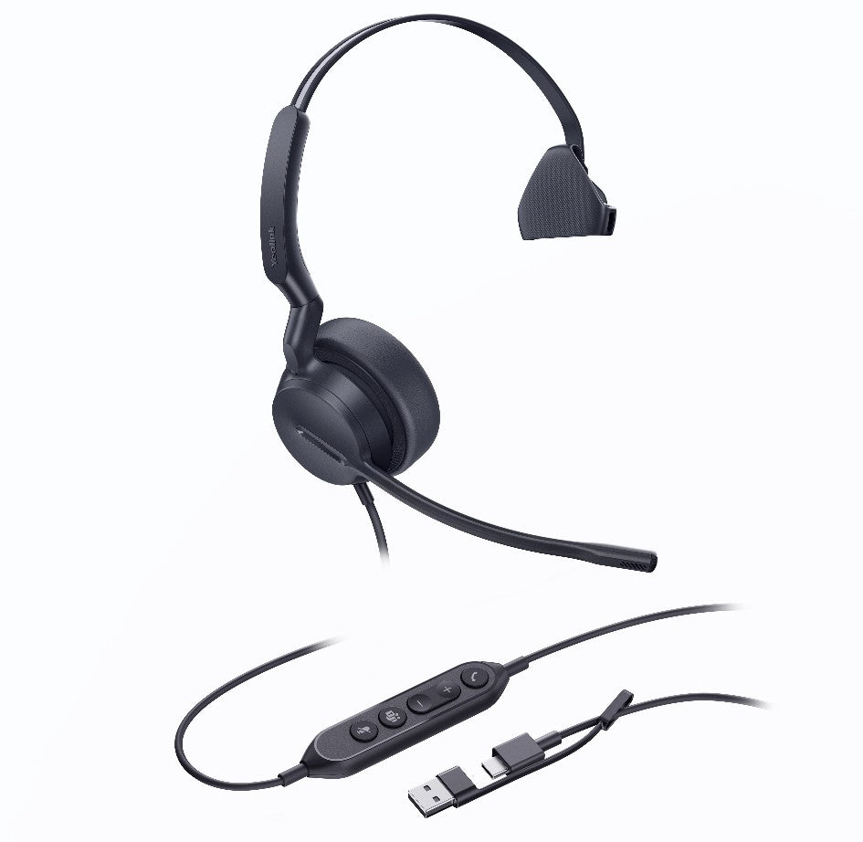 Yealink UH44 Mono Teams USB Headset - Microsoft Certified Yealink