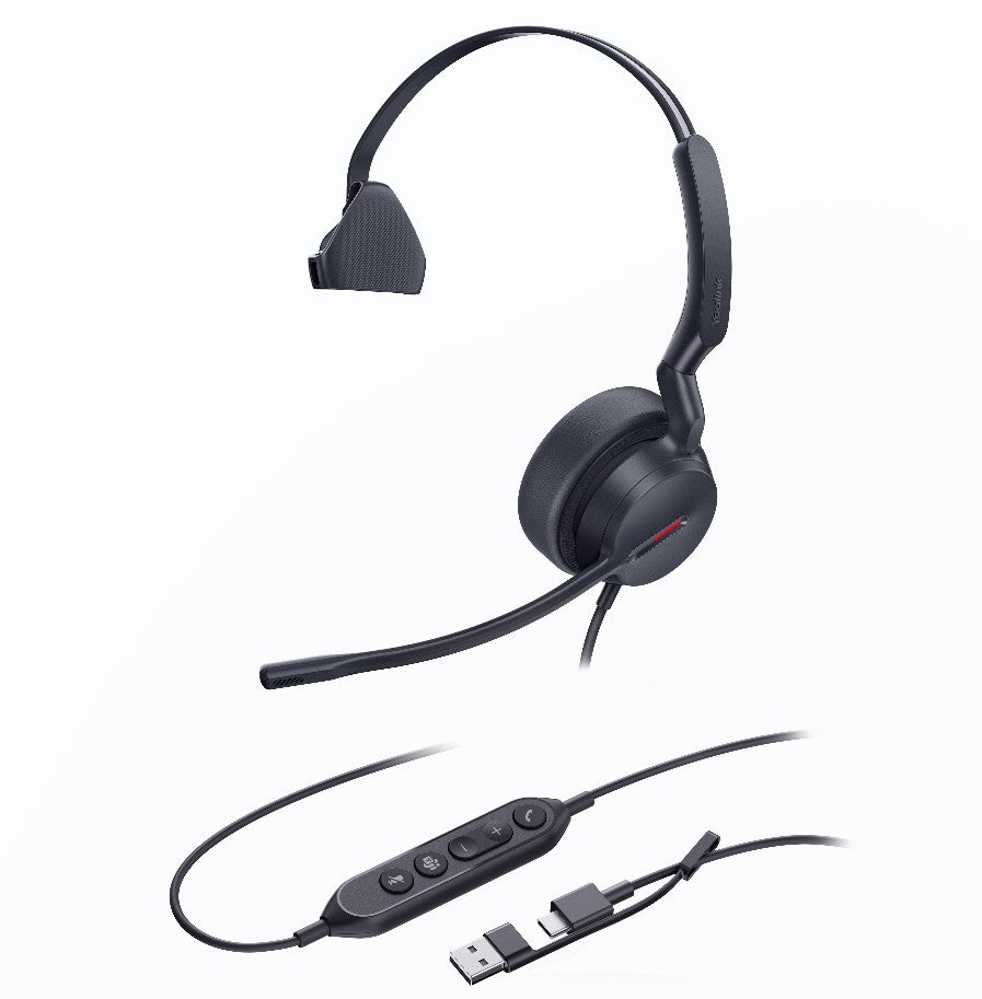 Yealink UH44 Mono Teams USB Headset - Microsoft Certified Yealink
