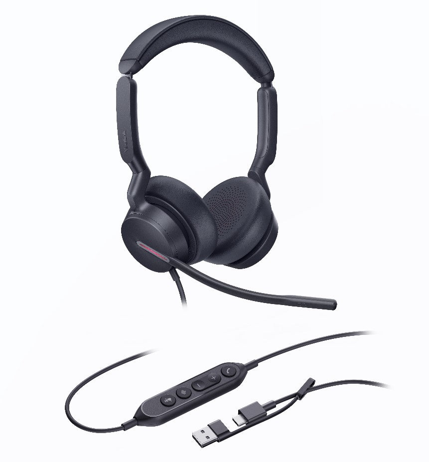 Yealink UH46 Dual Ear USB Headset for UC - USB-C/A Yealink