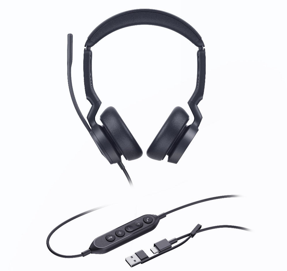 Yealink UH46 Dual Ear USB Headset for UC - USB-C/A Yealink