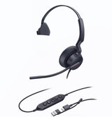 Yealink UH46 Mono Teams USB-C/A Microsoft Certified Teams USB Wired Headset 3-Noise-Canceling Microphones 35mm